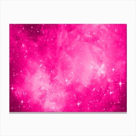 Deep Pink Galaxy Space Background Canvas Print