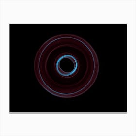 Glowing Abstract Curved Blue And Red Lines 10 Canvas Print