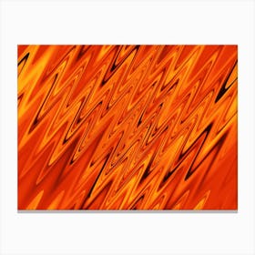 Abstract Orange Waves Pattern Canvas Print