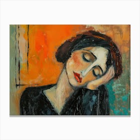 Contemporary Artwork Inspired By Amadeo Modigliani 7 Canvas Print
