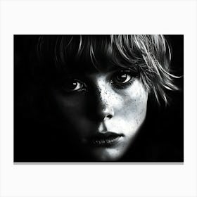 Girl With Freckles Canvas Print