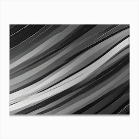 Abstract Background With Flowing, Wavy Lines In Shades Of Gray And Black, Creating A Sense Of Movement And Depth Canvas Print