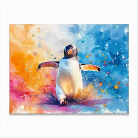 Surfing Penguins Canvas Print