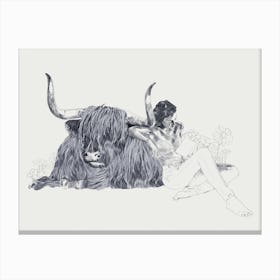 A Wandering Bull A Taurus Study Canvas Print