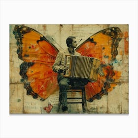 The Rebuff: Ornate Illusion in Contemporary Collage. Butterfly Accordion Canvas Print