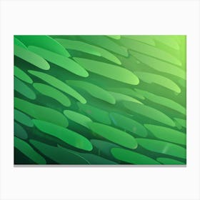 Abstract Green Leaves Canvas Print