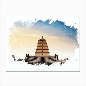 Big Goose Pagoda, Xi An, China Canvas Print