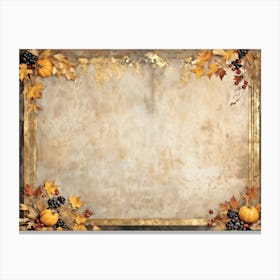 A Vintage Thanksgiving Themed Backdrop Illustrating The Fusion Of Rustic Material And Luxurious Ant (6) Canvas Print