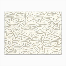 Bohemian Abstract Pattern In Beige Canvas Print