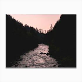 A Pacific Northwest River Sunset Canvas Print