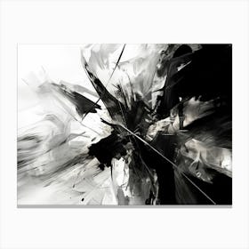 Unseen Forces Abstract Black And White 1 Canvas Print