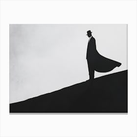 Silhouette Of A Man 8 Canvas Print