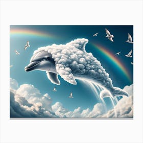 Dolphluff Dolphin Cloud Canvas Print