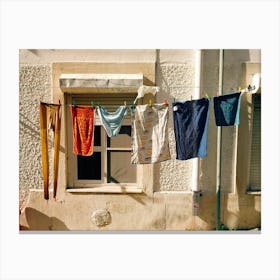 Laundry Hanging in Portugal Canvas Print