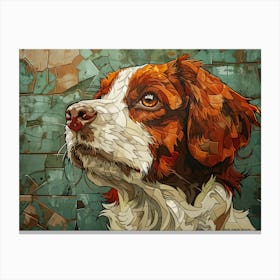 Brittany Spaniel Fine Art Portrait 1 Canvas Print