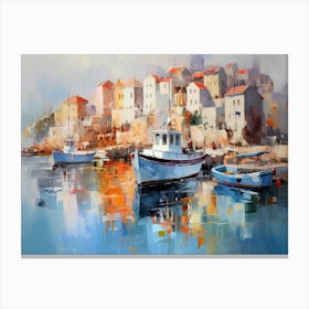 Boats In The Harbor 5 Canvas Print