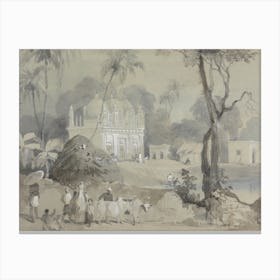 Mosque At Borranypore, Sir Charles D'Oyly Canvas Print