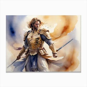 Warrior In Armor 1 Canvas Print