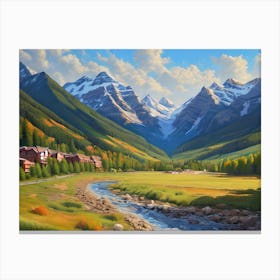 Valley In The Mountains Canvas Print