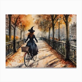 A Witch in Amsterdam ~ A Witch Travels Art Print Canvas Print