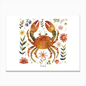 Little Floral Crab 2 Poster Canvas Print