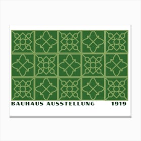 Bauhaus Green Exhibition 31 Canvas Print