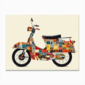 Vintage Colorful Scooter 27 Canvas Print