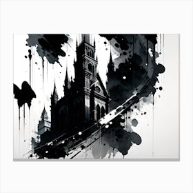 Black And White Painting 17 Canvas Print