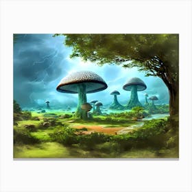 Alien Mushroom Forest 1 Canvas Print