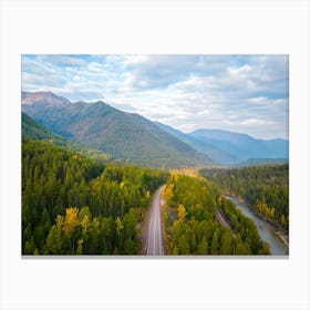 Montana Aerial Road Canvas Print