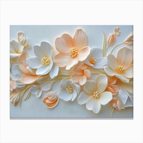 3d Floral Capturing the Delicate Beauty of Blooming Freesias 1 Canvas Print