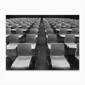 Empty Chairs In Auditorium Canvas Print