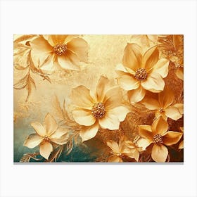 Golden Flowers 2 Canvas Print