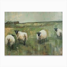 Sheep In A Field 2 Canvas Print