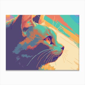 Cat Painting Canvas Print