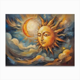 Sun and Moon 5 Canvas Print