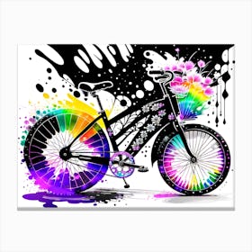 Rainbow Bike Canvas Print