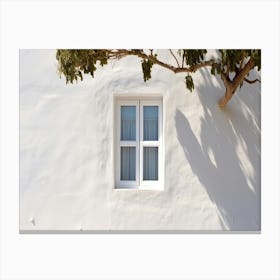 Ibiza White Wall With A Window Summer Photography Canvas Print