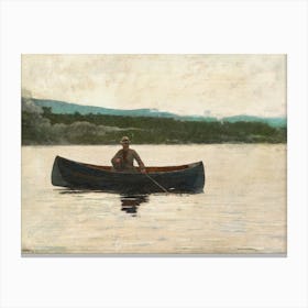Playing A Fish (1875), Winslow Homer Canvas Print