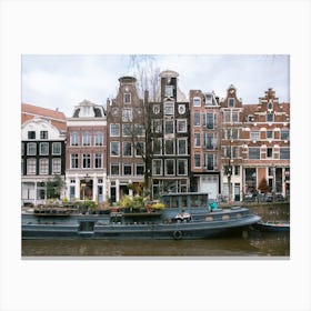 Amsterdam's Architecture: Canal Houses with facades | The Netherlands Canvas Print