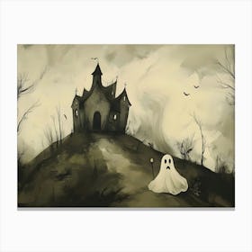 Ghost In A Castle 1 Canvas Print