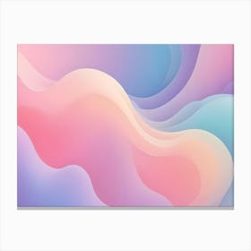 Abstract Background With Soft, Flowing Waves Of Pink, Purple, Blue, And Orange Canvas Print