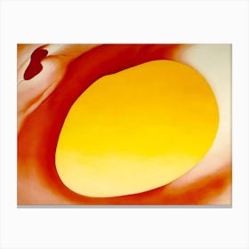 Georgia O'Keeffe - pelvis series red with yellow Canvas Print