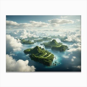 Island In The Clouds Canvas Print