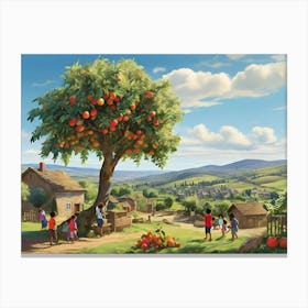 Apple Tree paintings art print Canvas Print