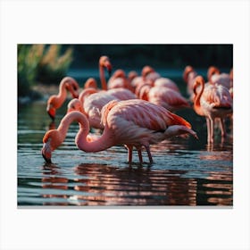 Flamingos Canvas Print