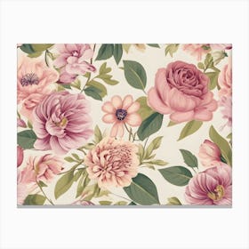 Floral Wallpaper 7 Canvas Print