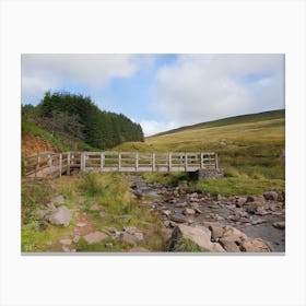 Bridge Over A Stream at Pen y Fan Canvas Print