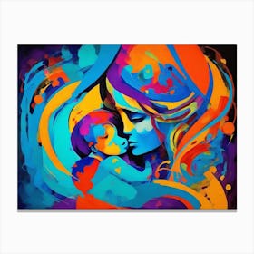 Mother And Child Painting Canvas Print