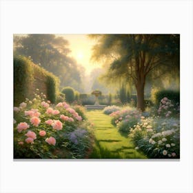 Morning Light In Kings Garden 3 Canvas Print